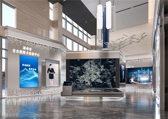 湖州社?？w驗中心展廳裝修設(shè)計效果圖